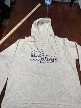 Ocean Beach Long Beach, CA Beach Please French Terry Hoodie XL